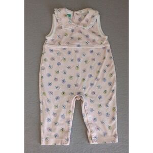 Vintage McBaby Pink Floral Romper 6-9 Months, 90s Y2K Baby, Spring Pastels